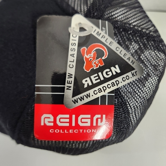 Reign Mens Black Terry Cloth Snapback Trucker Hat-NWT - Picture 4 of 12